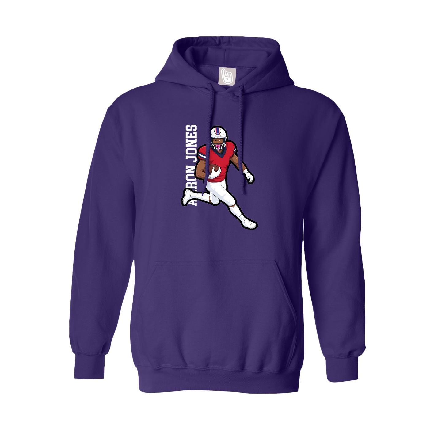 Youth Hoodie — Name Vertical in Purple