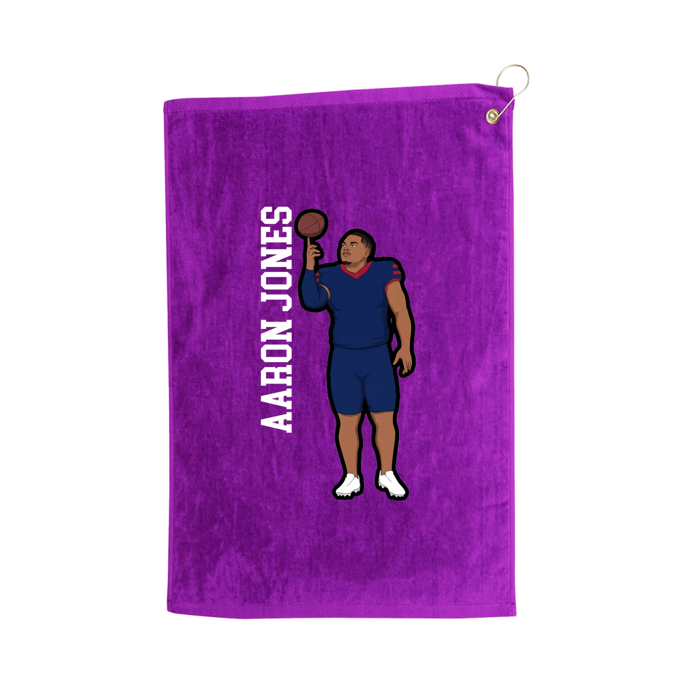 Golf Towel — Name Vertical in Purple