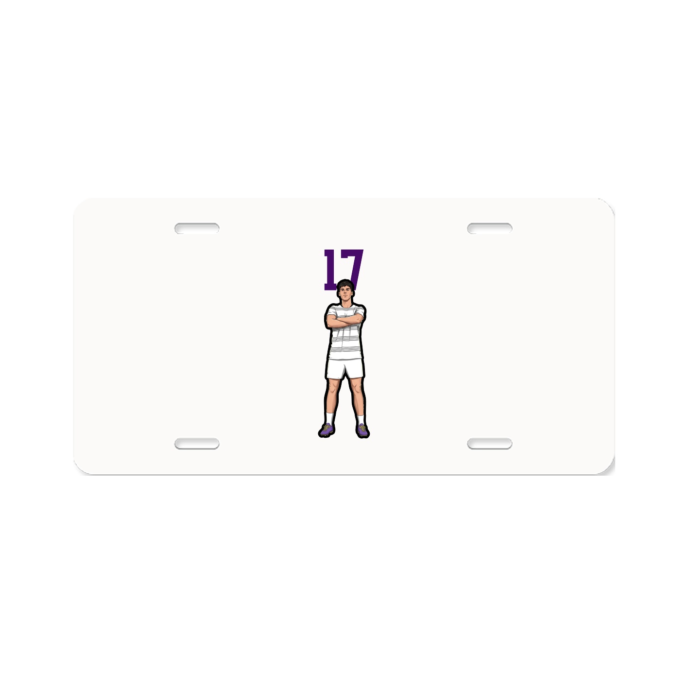 License Plate — Number Top in Classic