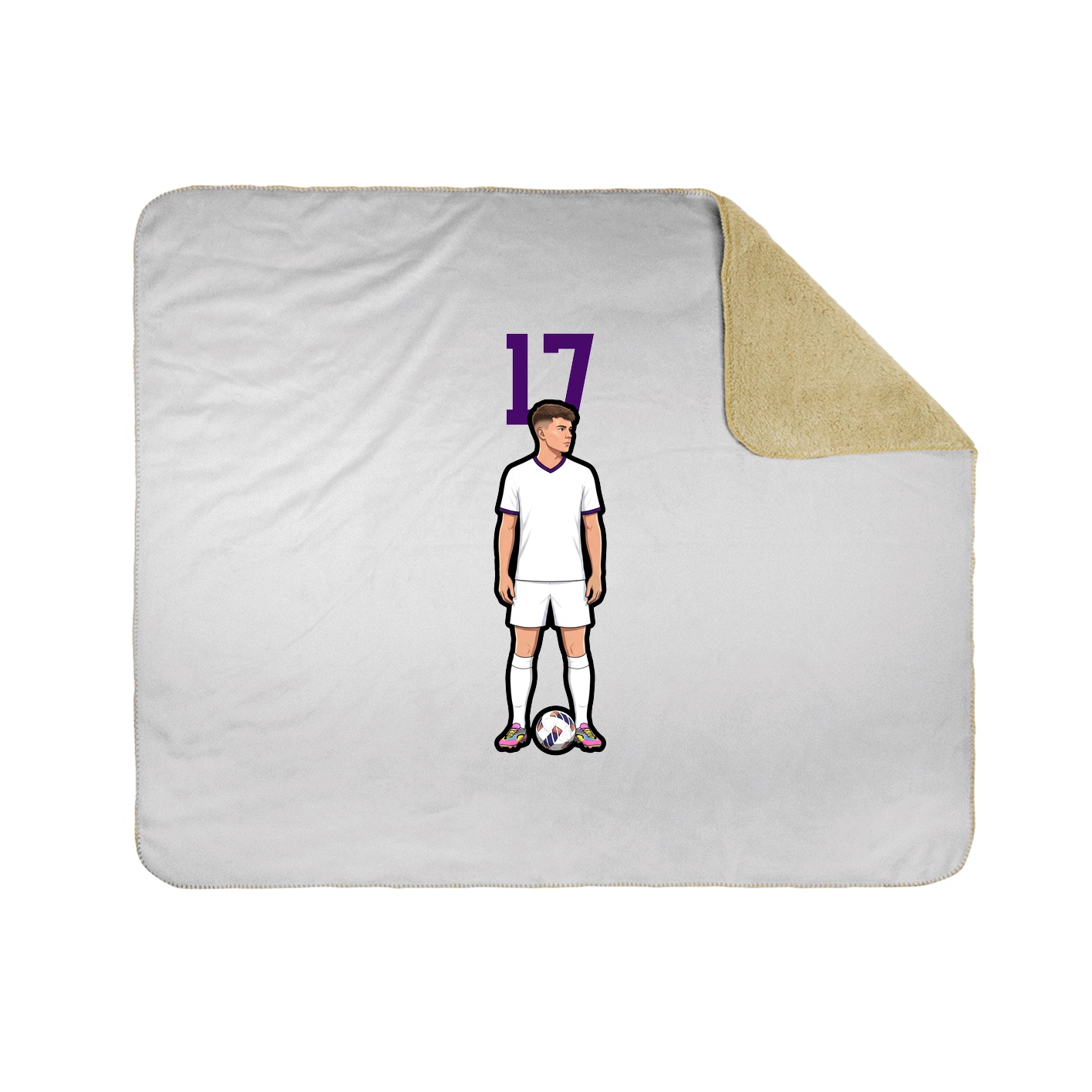 Throw Blanket — Number Top in White
