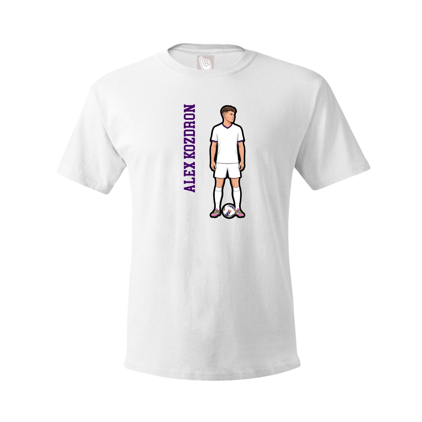 Tee — Name Vertical in White