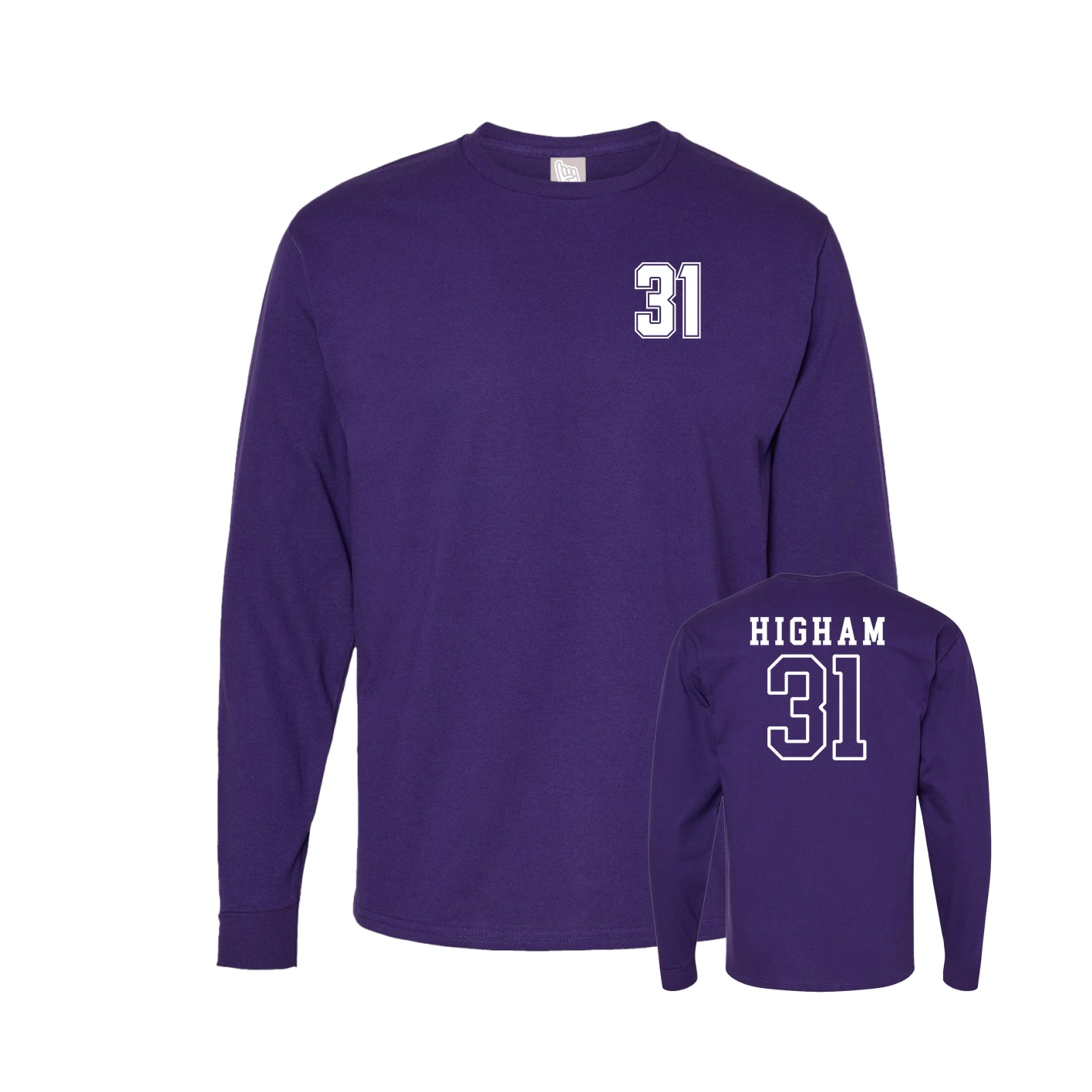 Long Sleeve Tee — Chest Back in Purple