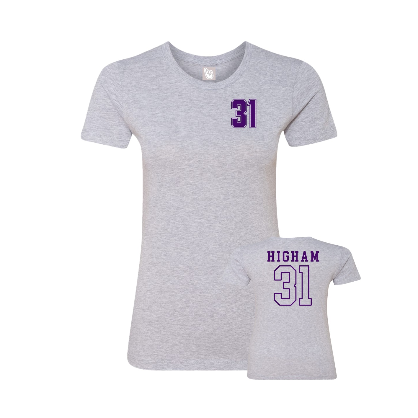 Womens Tee — Chest Back in Grey