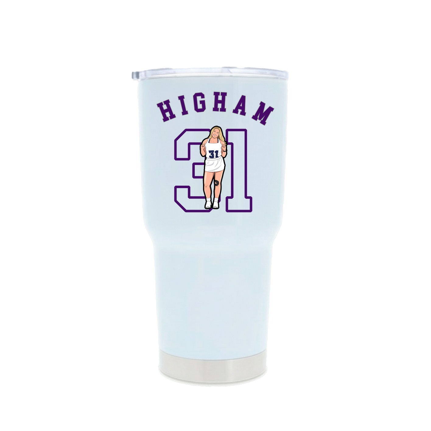 30oz Stainless Steel Tumbler — Shirsey Arch in White