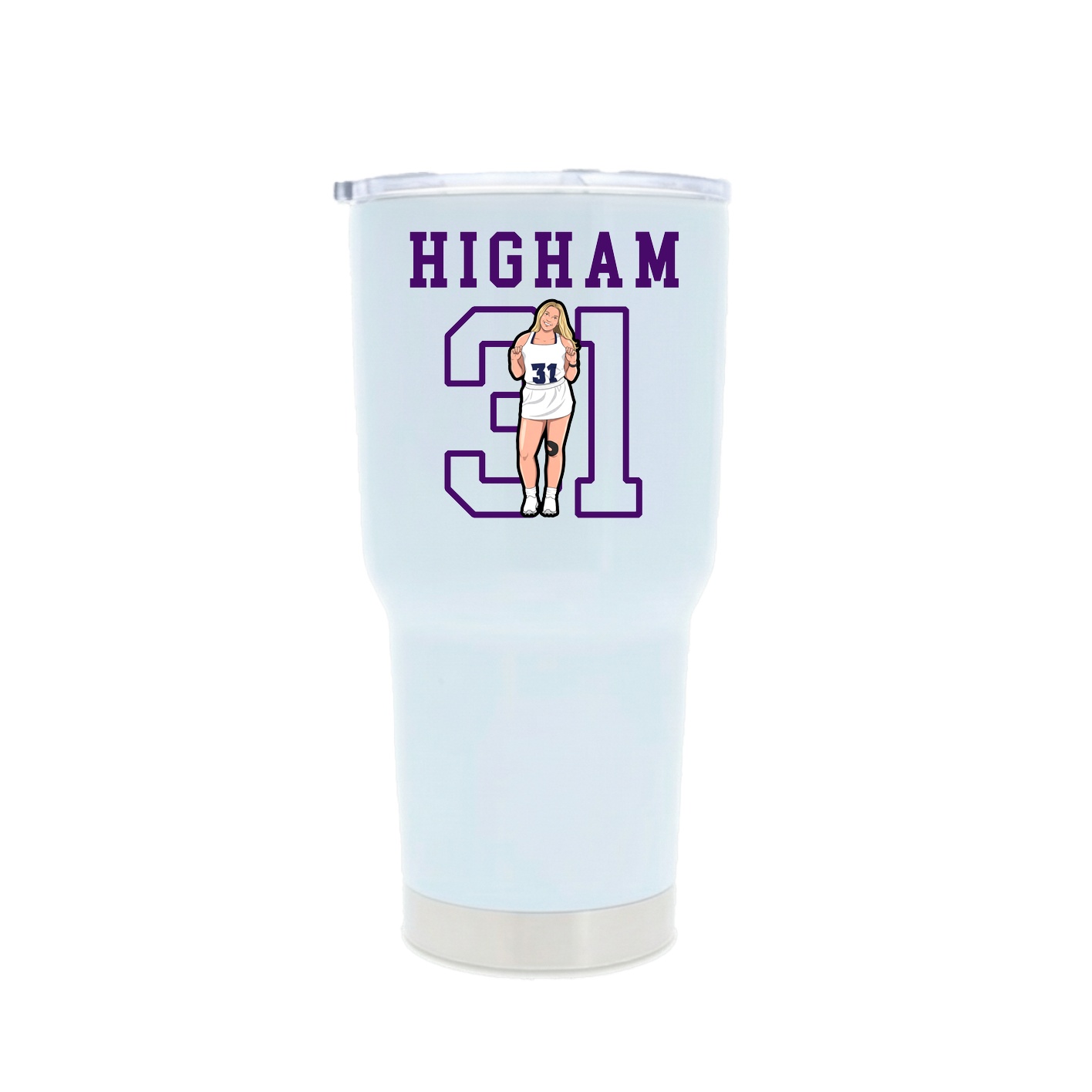 30oz Stainless Steel Tumbler — Shirsey in White