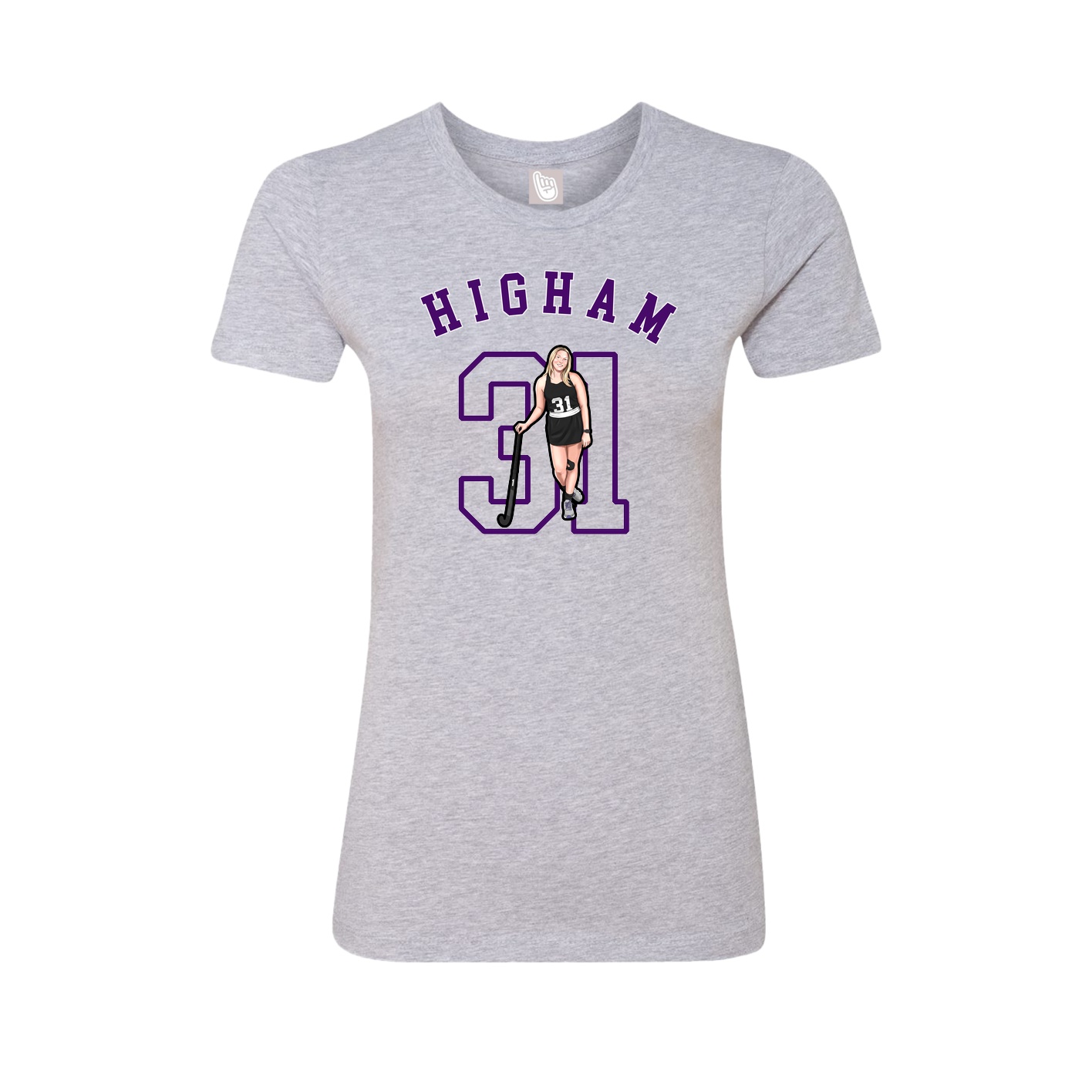 Fitted Women's Tee — Shirsey Arch in Grey