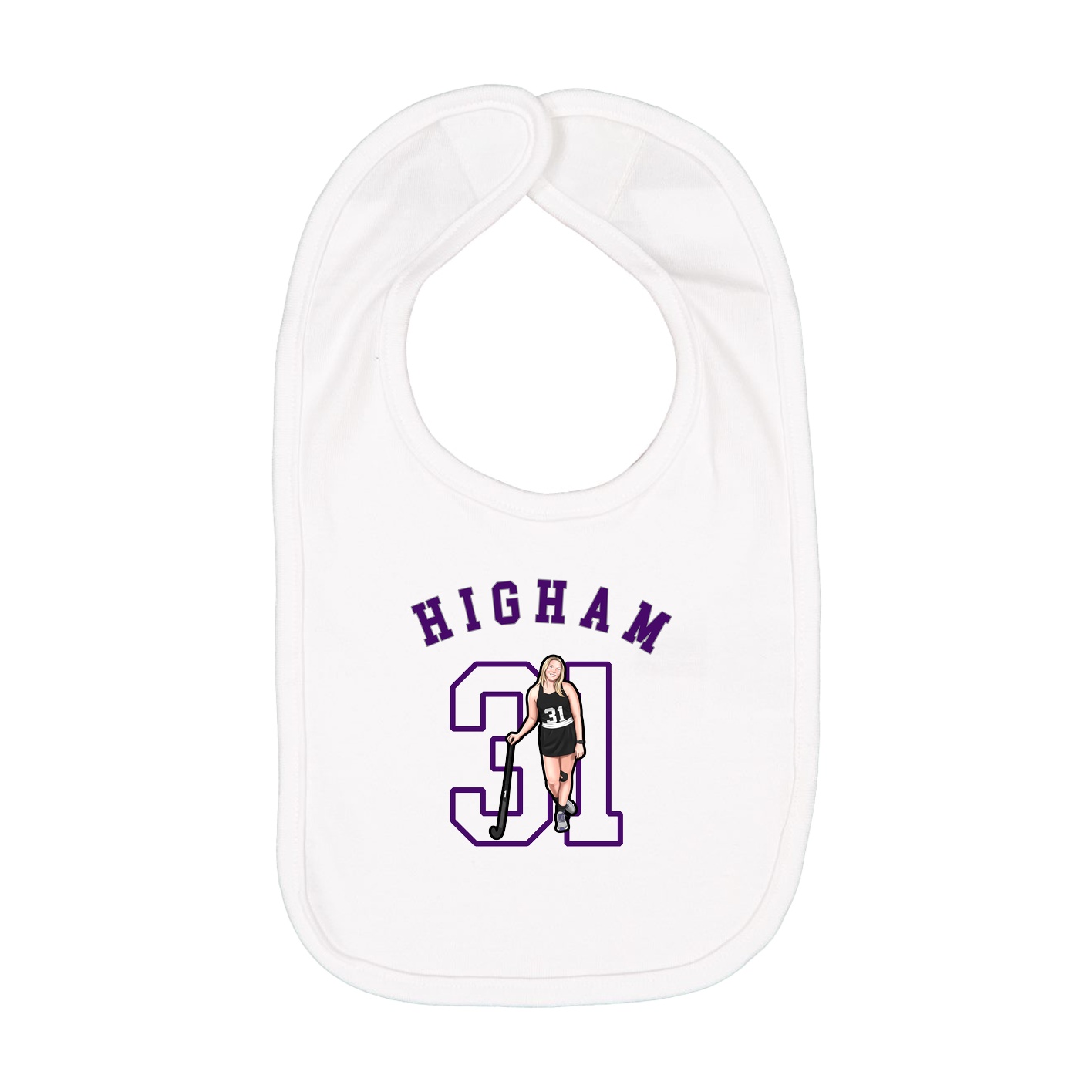 Infant Bib — Shirsey Arch in White