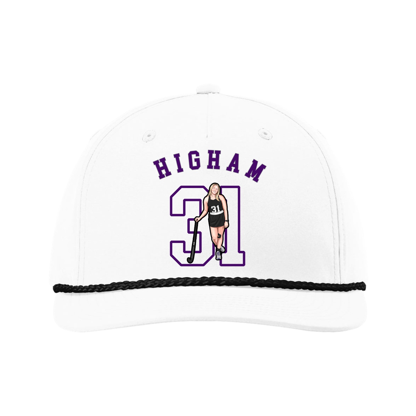 Five-Panel Classic Rope Cap — Shirsey Arch in White