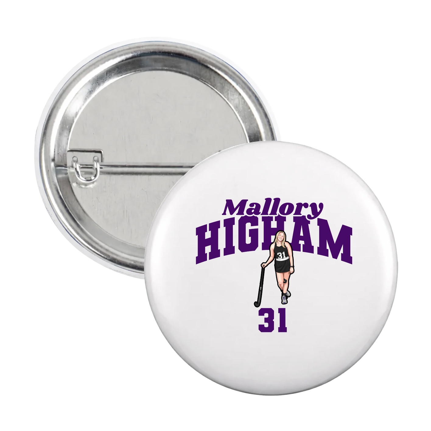 Game Day Button — Signature Arch in White
