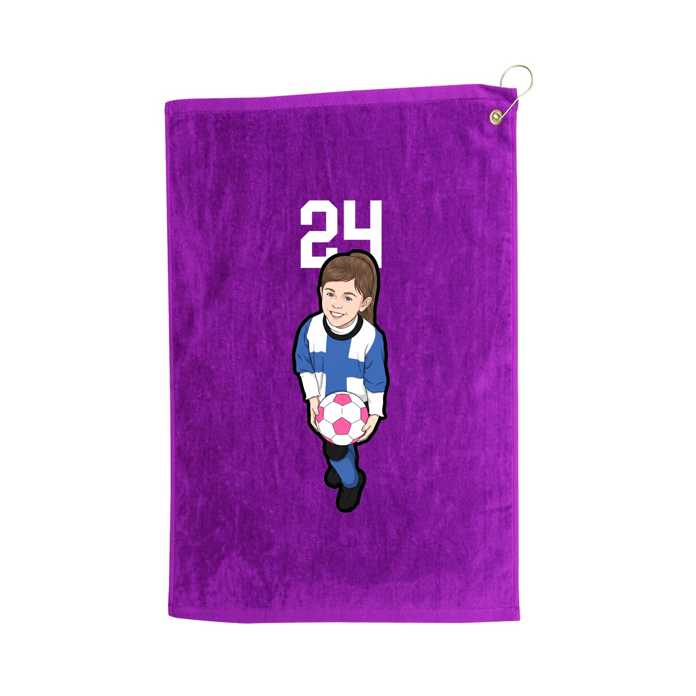 Golf Towel — Number Top in Purple