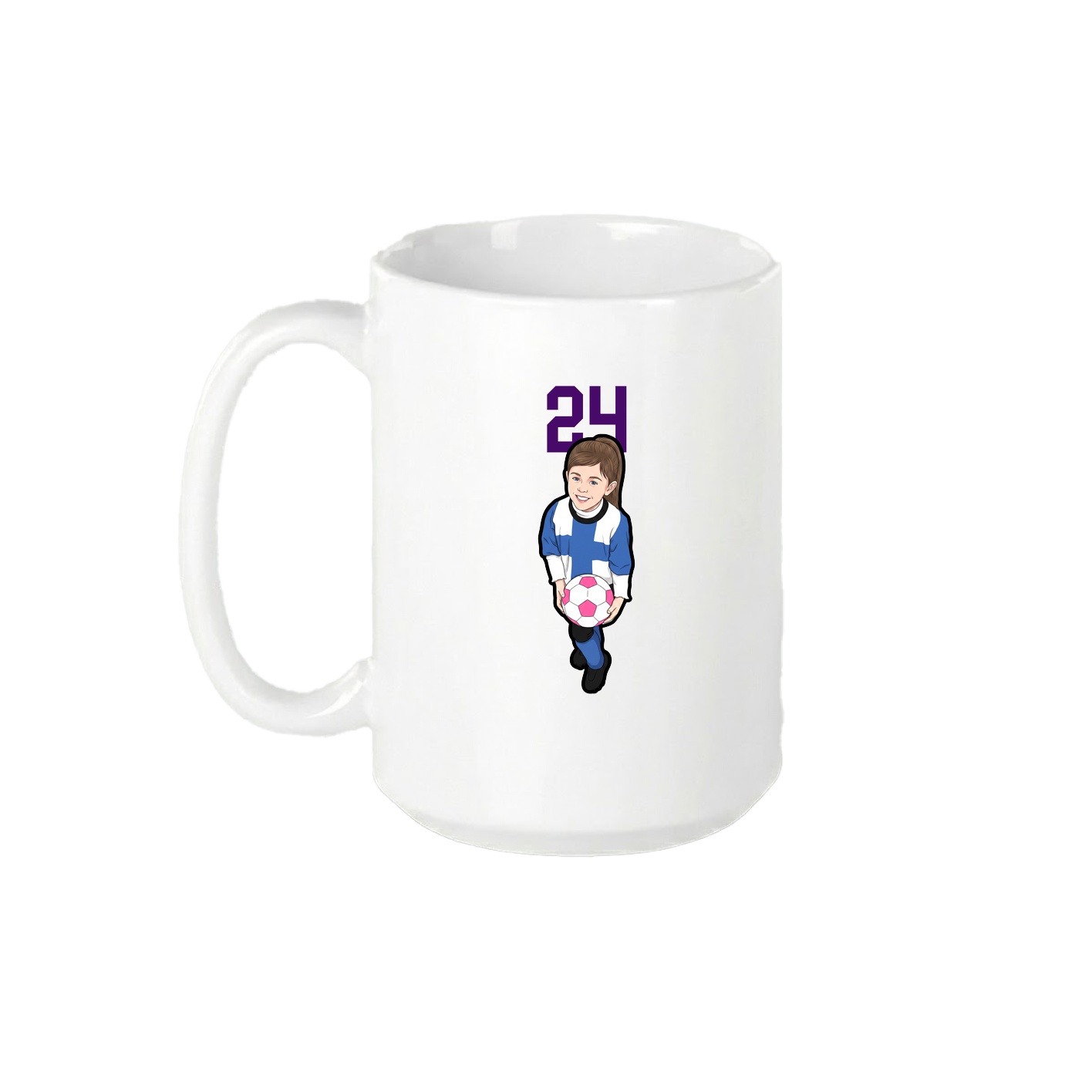 15oz Coffee Mug — Number Top in White