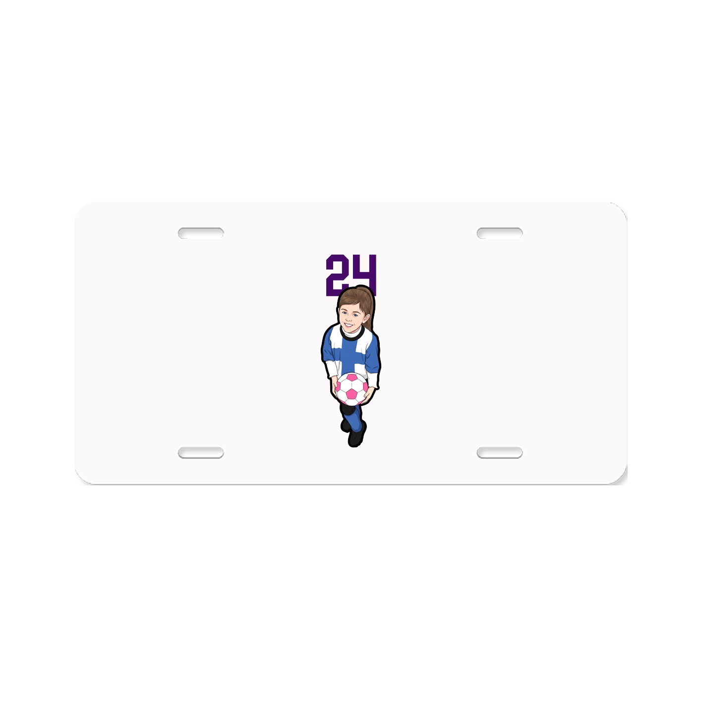 License Plate — Number Top in Classic