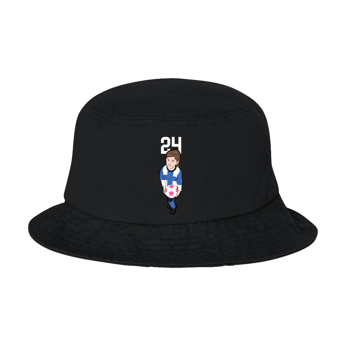 Bucket Cap — Number Top in Black