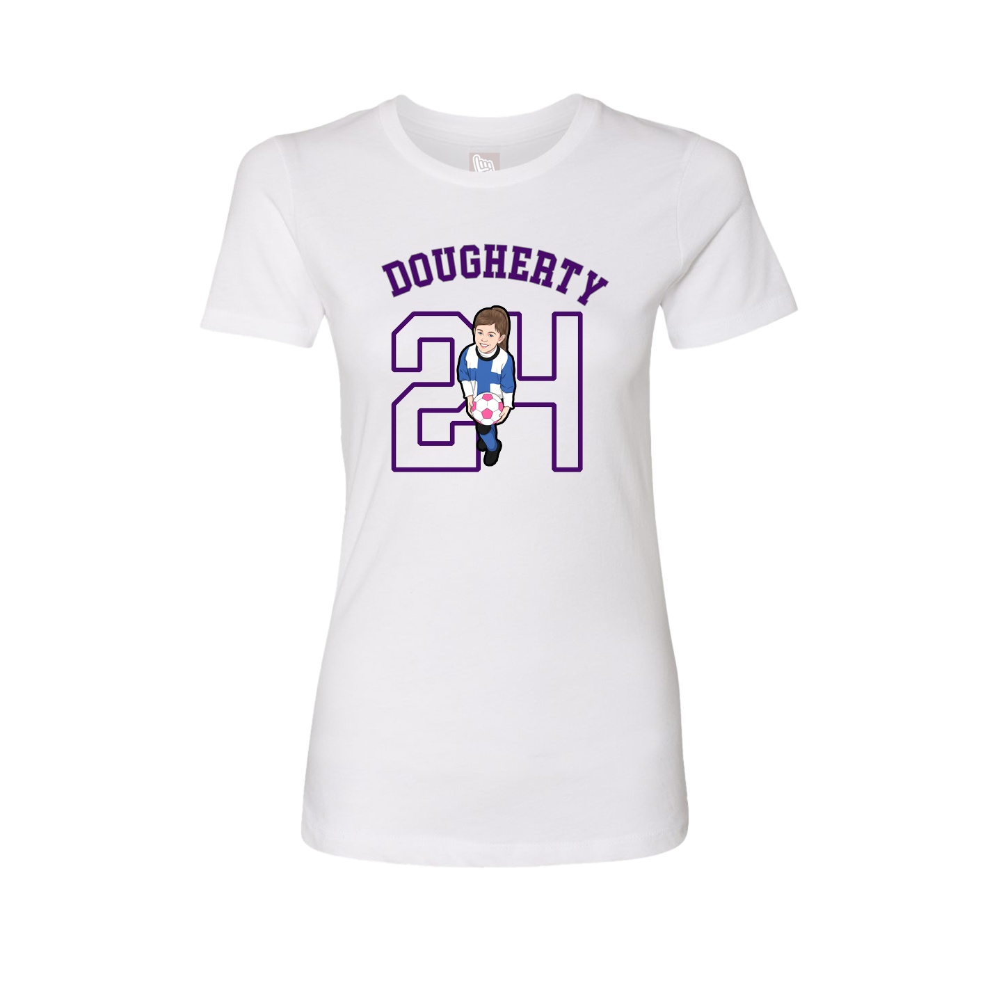 Fitted Women's Tee — Shirsey Arch in White