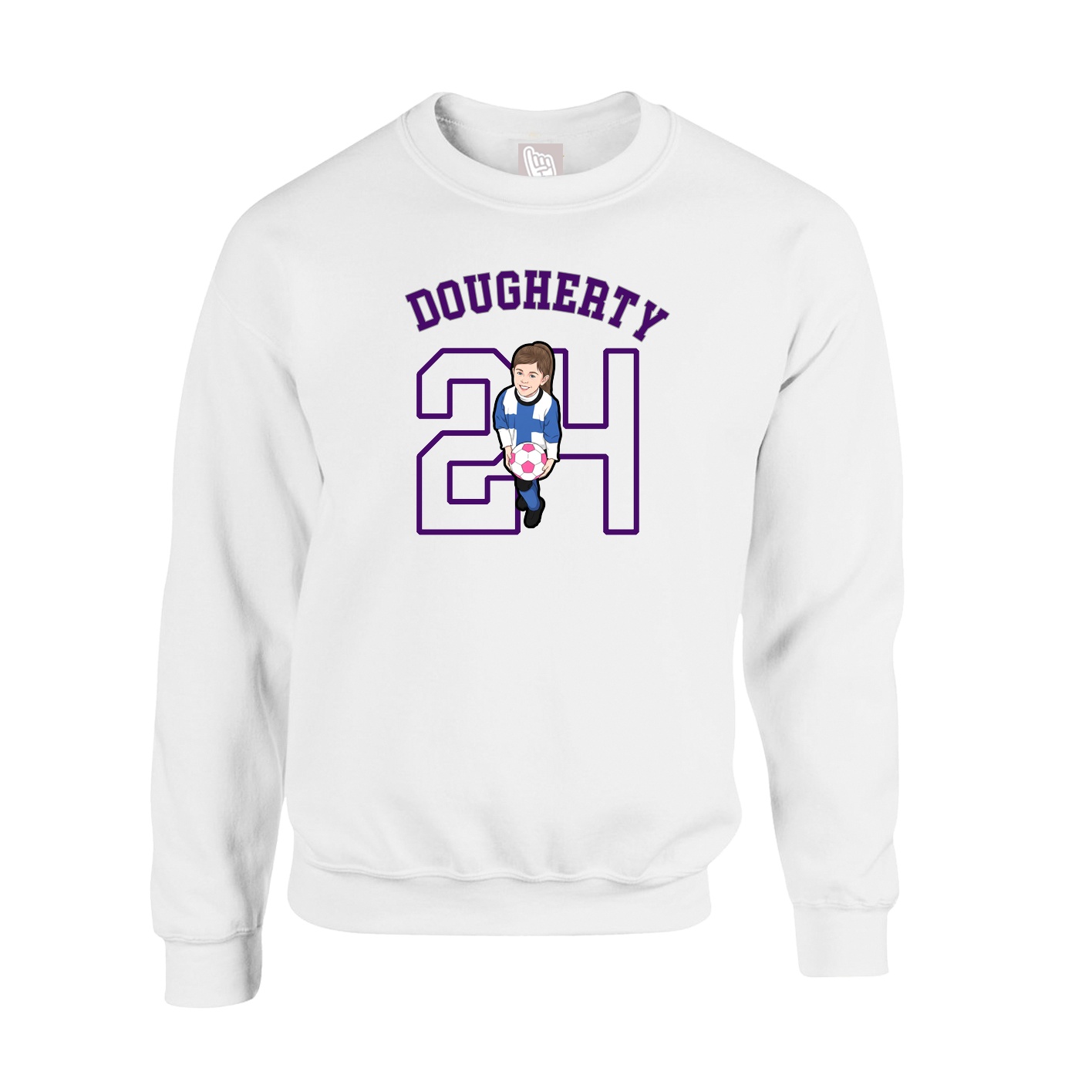 Fleece Crew — Shirsey Arch in White