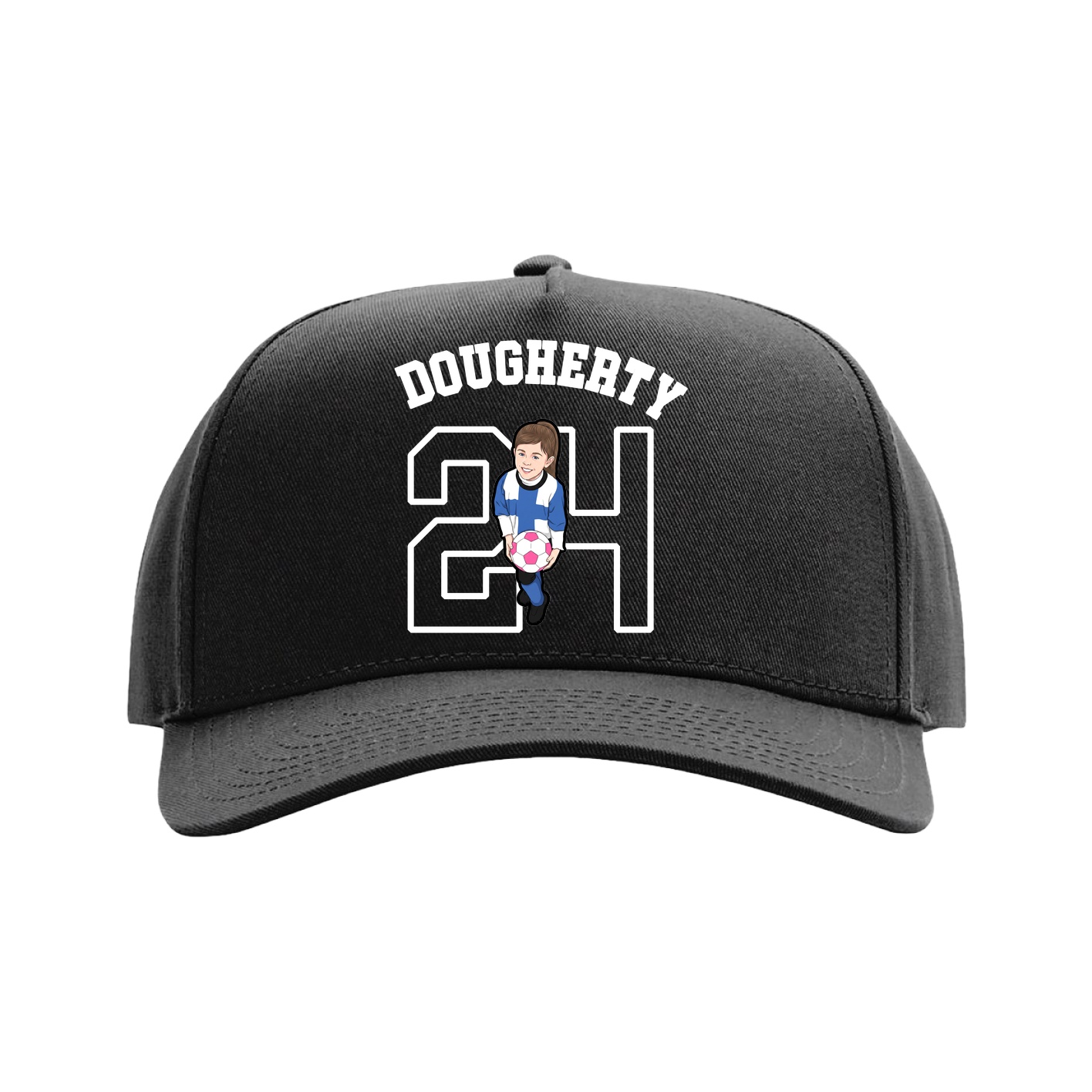 Full Fabric Five-Panel Champ Cap — Shirsey Arch in Black