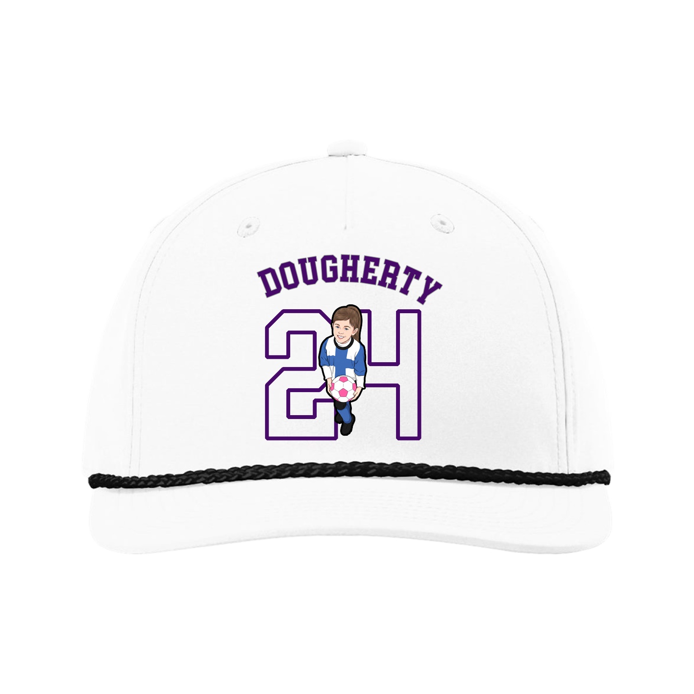 Five-Panel Classic Rope Cap — Shirsey Arch in White