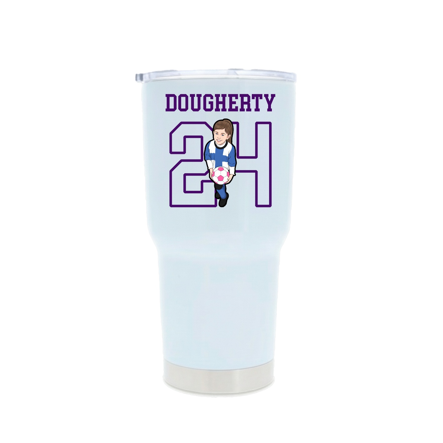 30oz Stainless Steel Tumbler — Shirsey in White
