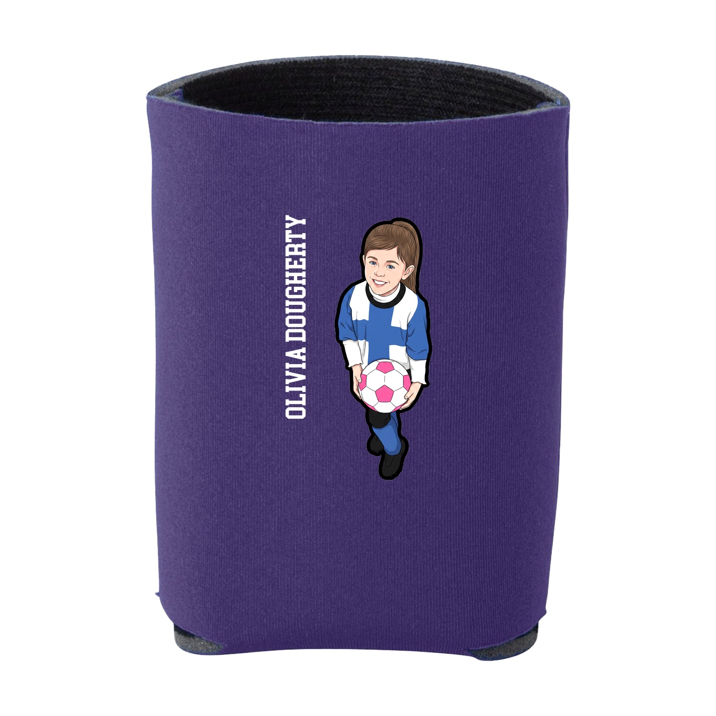 Can Holder — Name Vertical in Purple