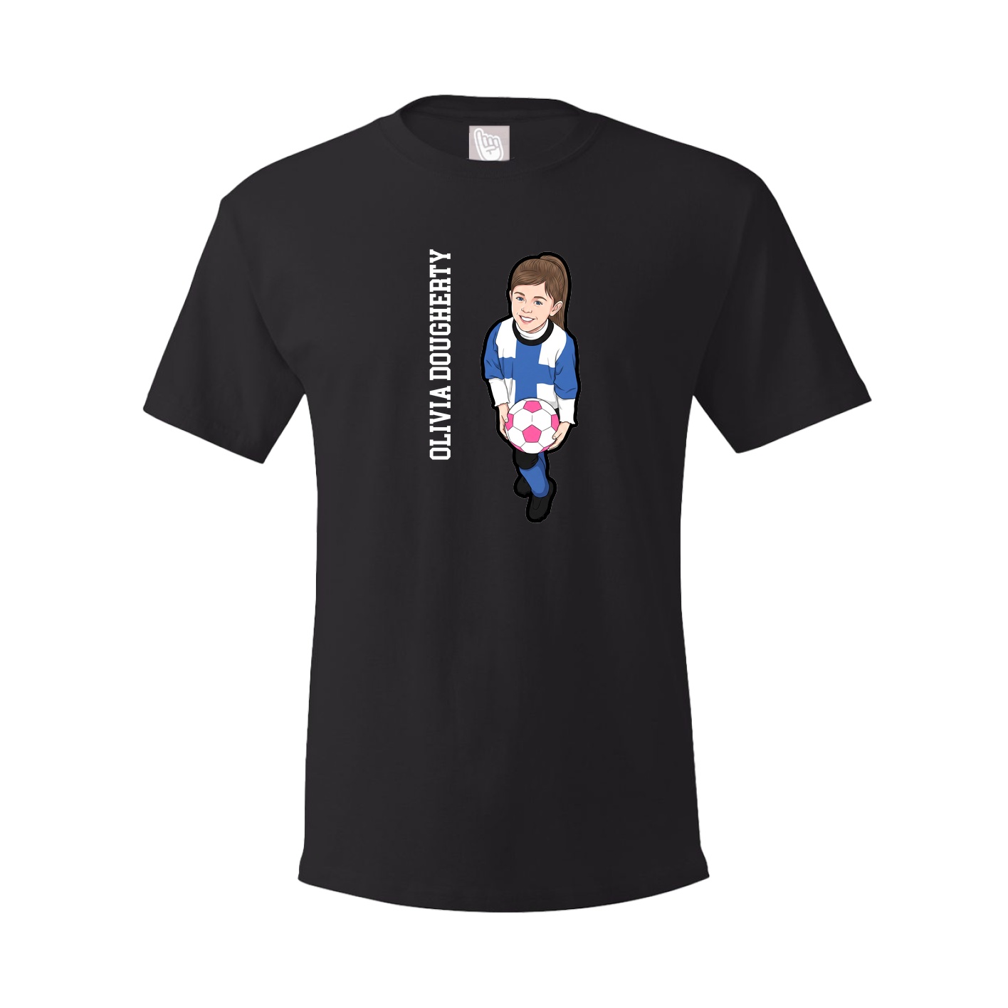 Tee — Name Vertical in Black