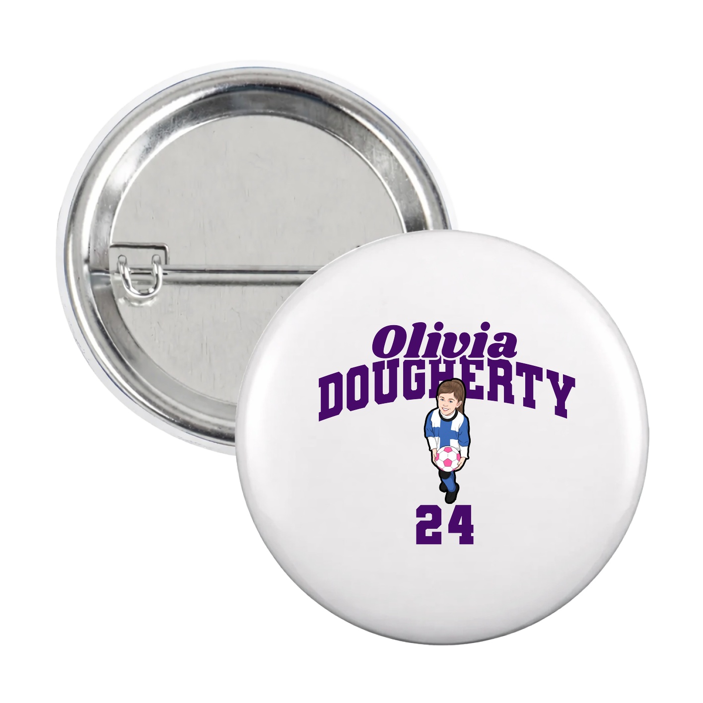 Game Day Button — Signature Arch in White
