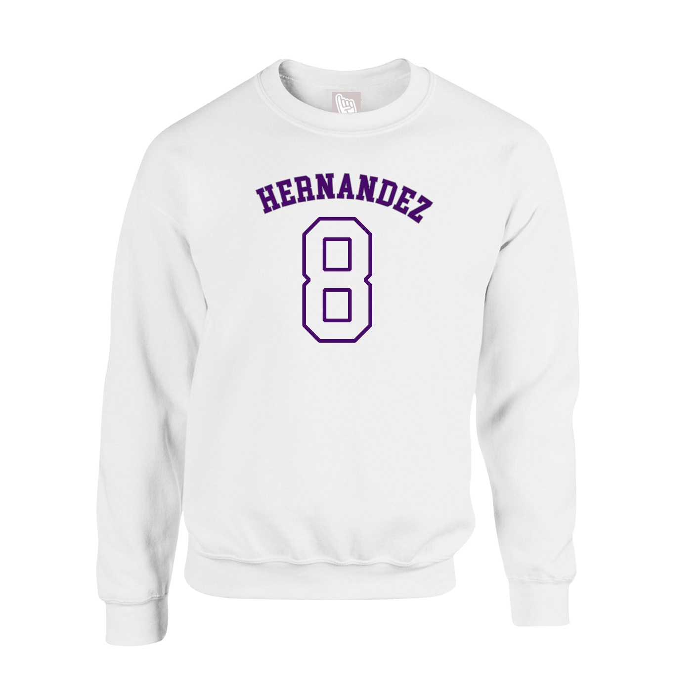 Fleece Crew — Shirsey Arch in White