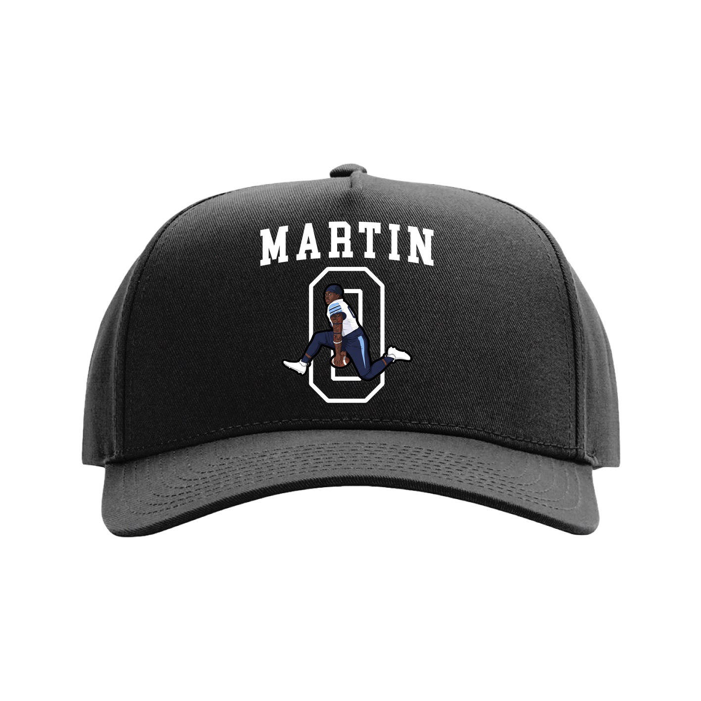 Full Fabric Five-Panel Champ Cap — Shirsey in Black