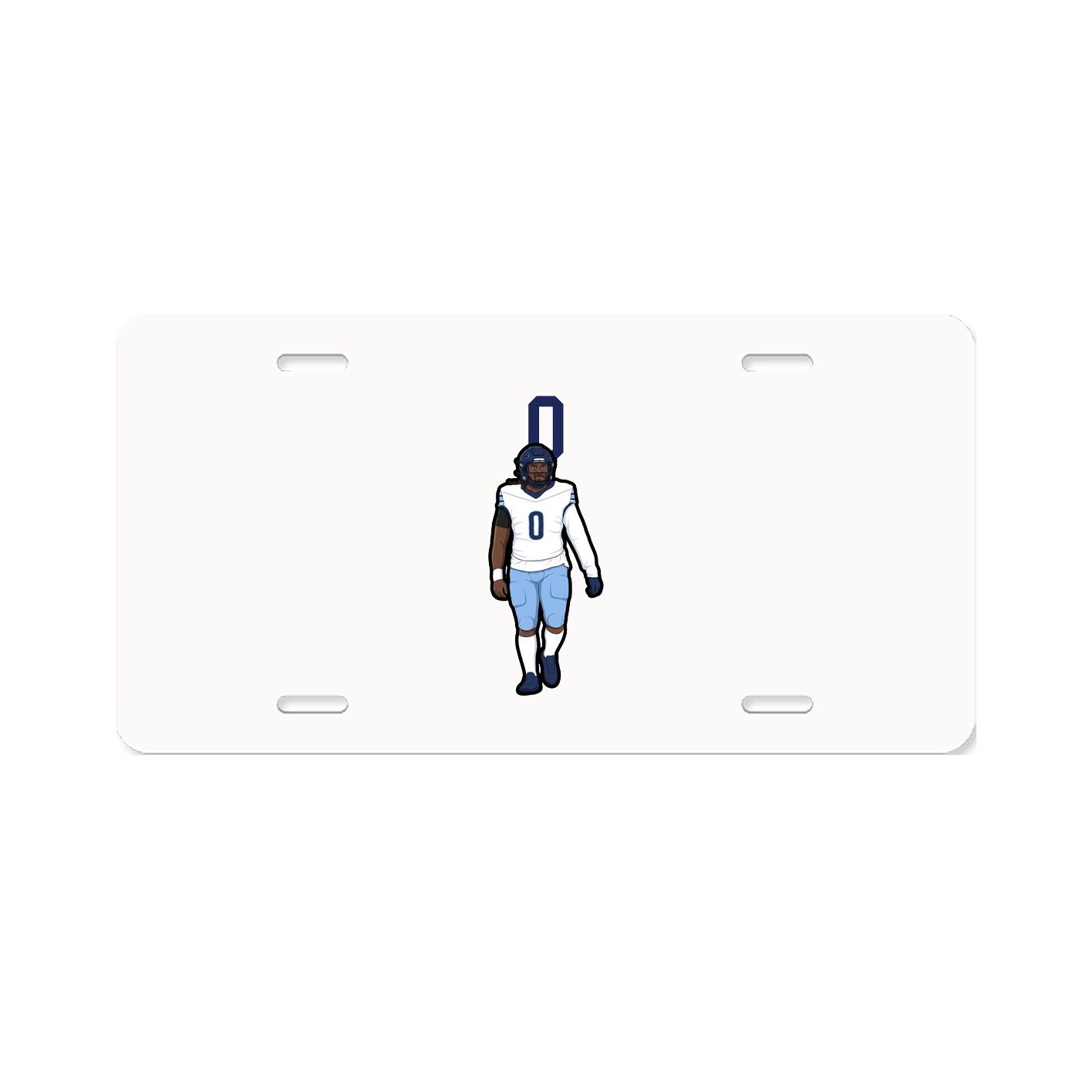 License Plate — Number Top in Classic
