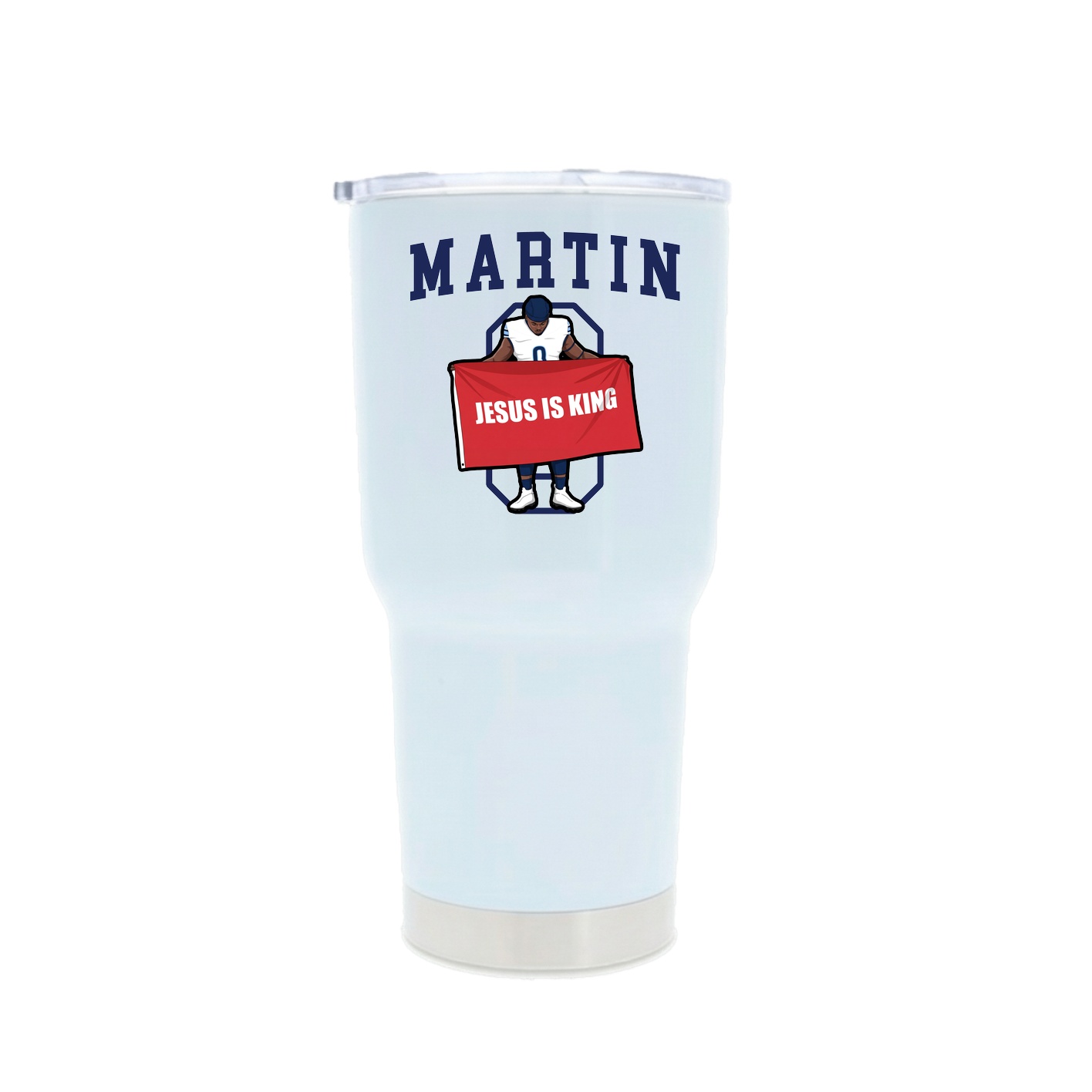 30oz Stainless Steel Tumbler — Shirsey in White