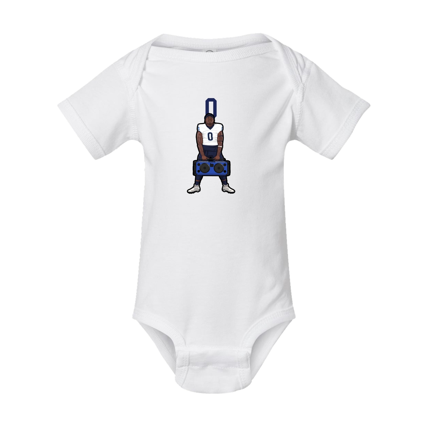 Baby Onesie — Number Top in White