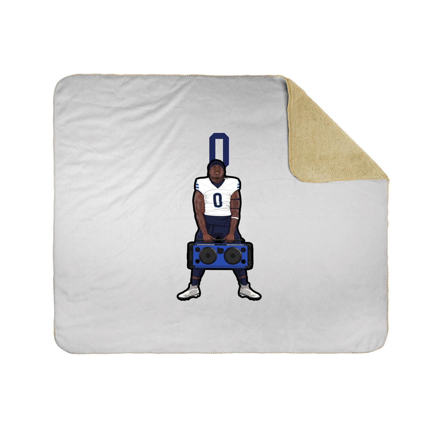 Throw Blanket — Number Top in White