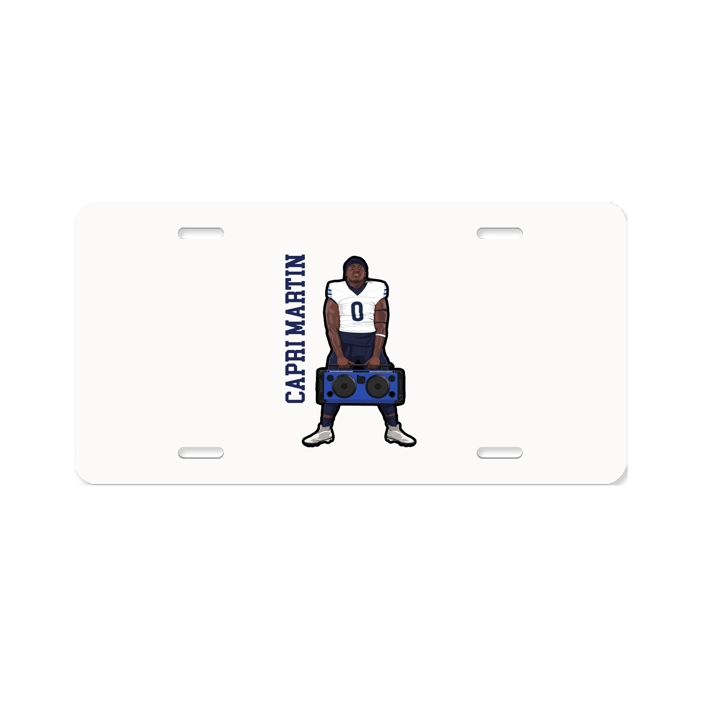 License Plate — Name Vertical in Classic