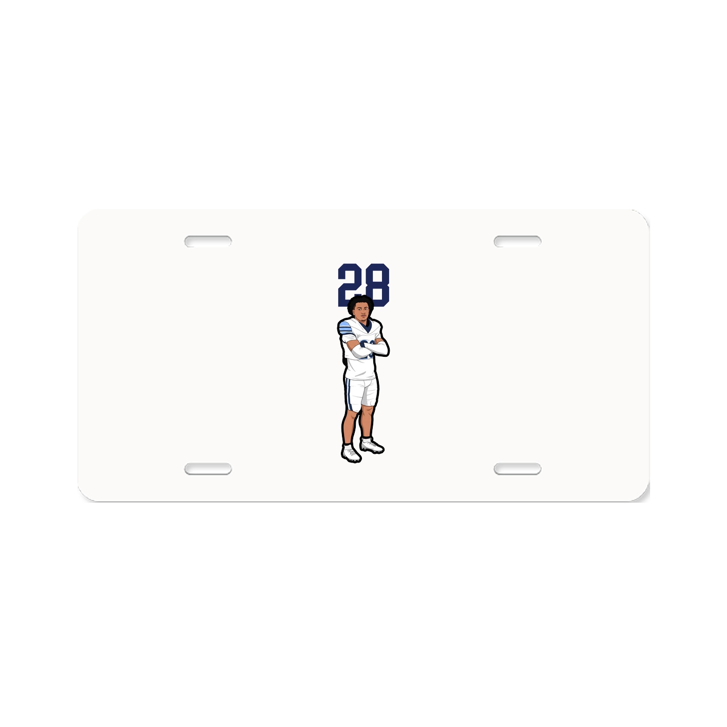 License Plate — Number Top in Classic