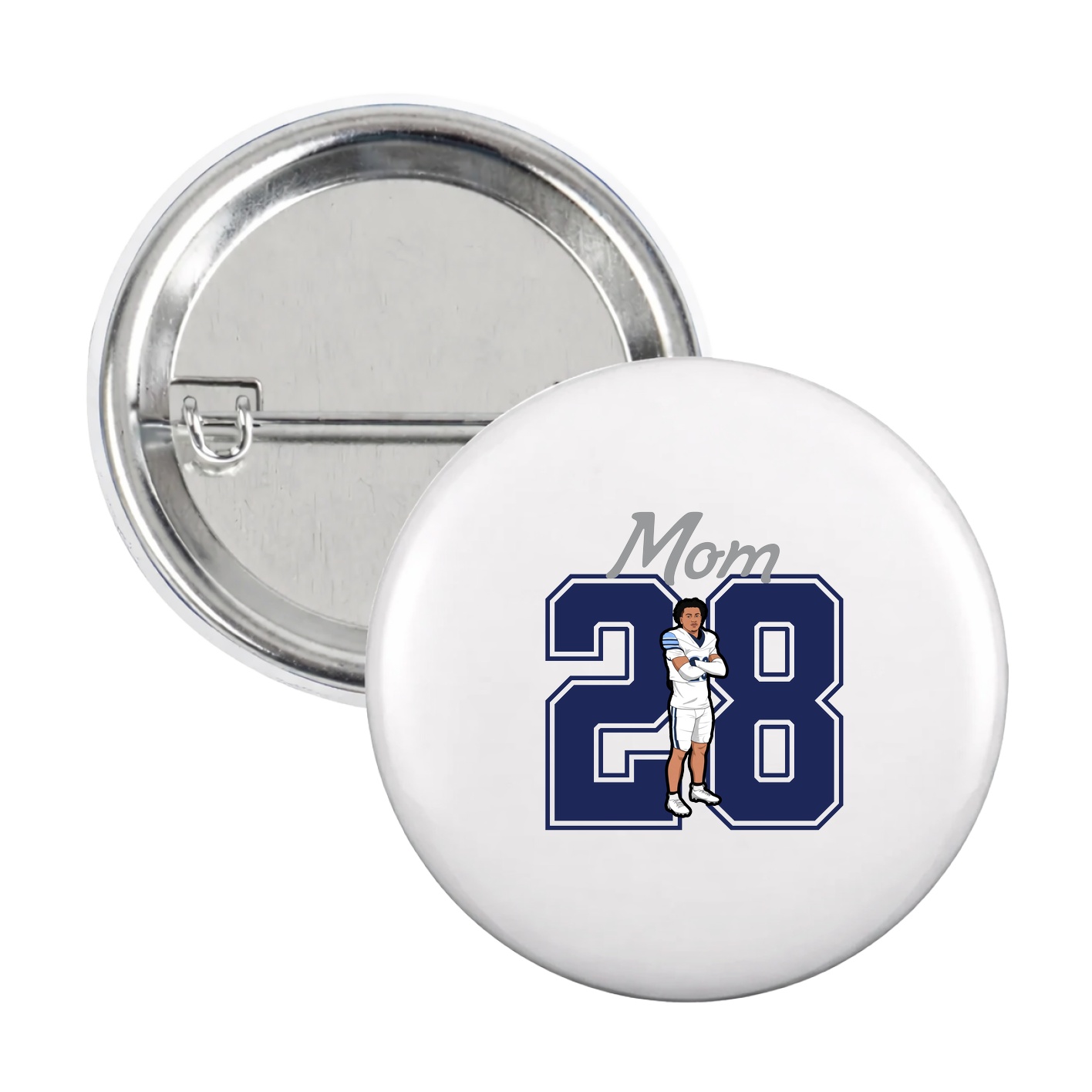Game Day Button — Mothers Day Shirsey in White