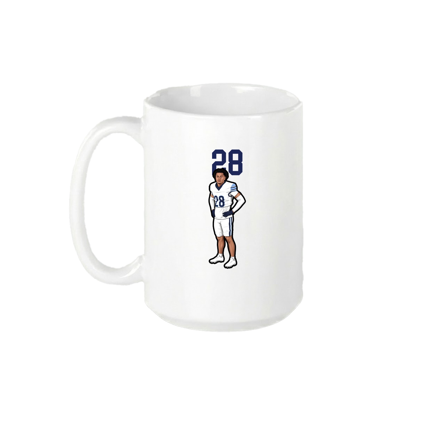 15oz Coffee Mug — Number Top in White