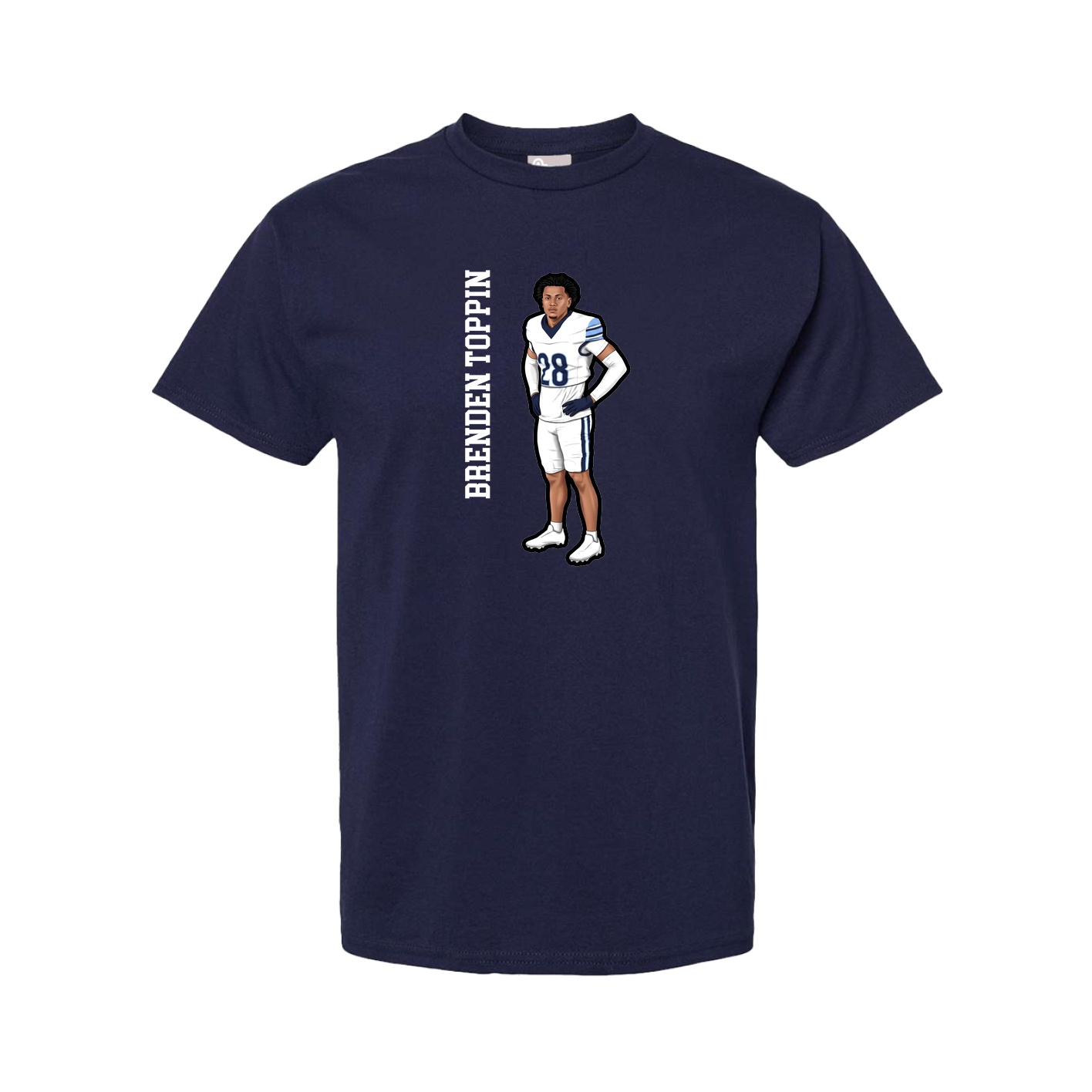 Tee — Name Vertical in Navy