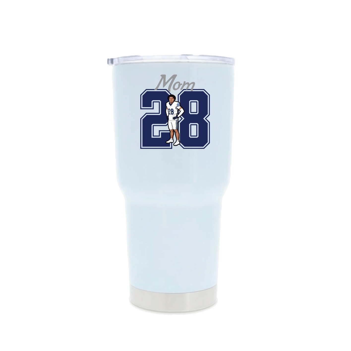 30oz Stainless Steel Tumbler — Mothers Day Shirsey in White