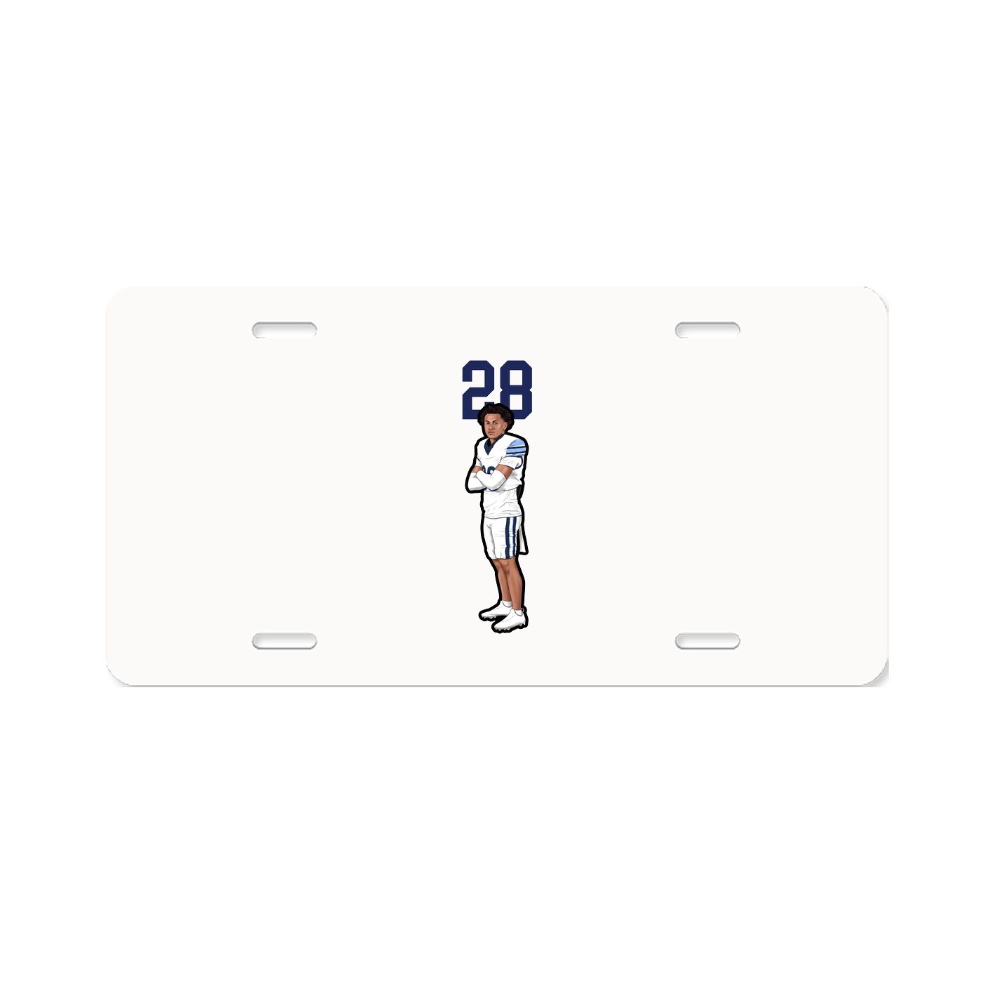 License Plate — Number Top in Classic