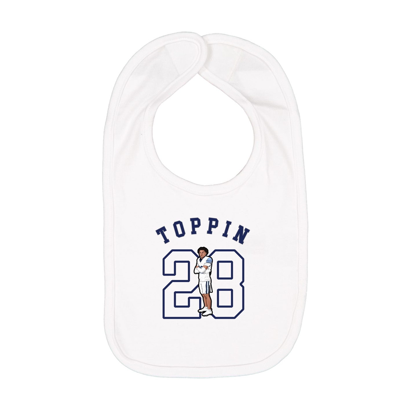 Infant Bib — Shirsey Arch in White