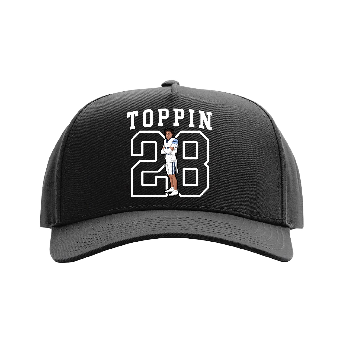 Full Fabric Five-Panel Champ Cap — Shirsey in Black