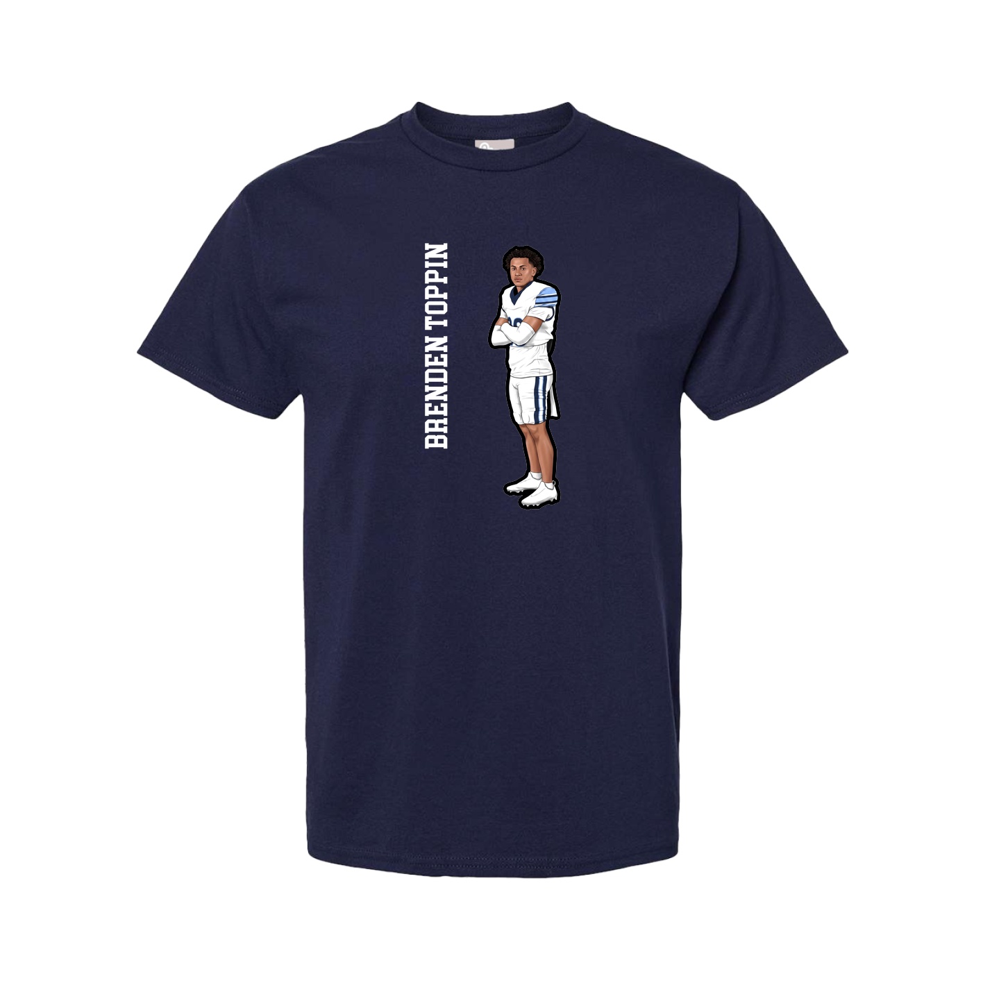 Tee — Name Vertical in Navy