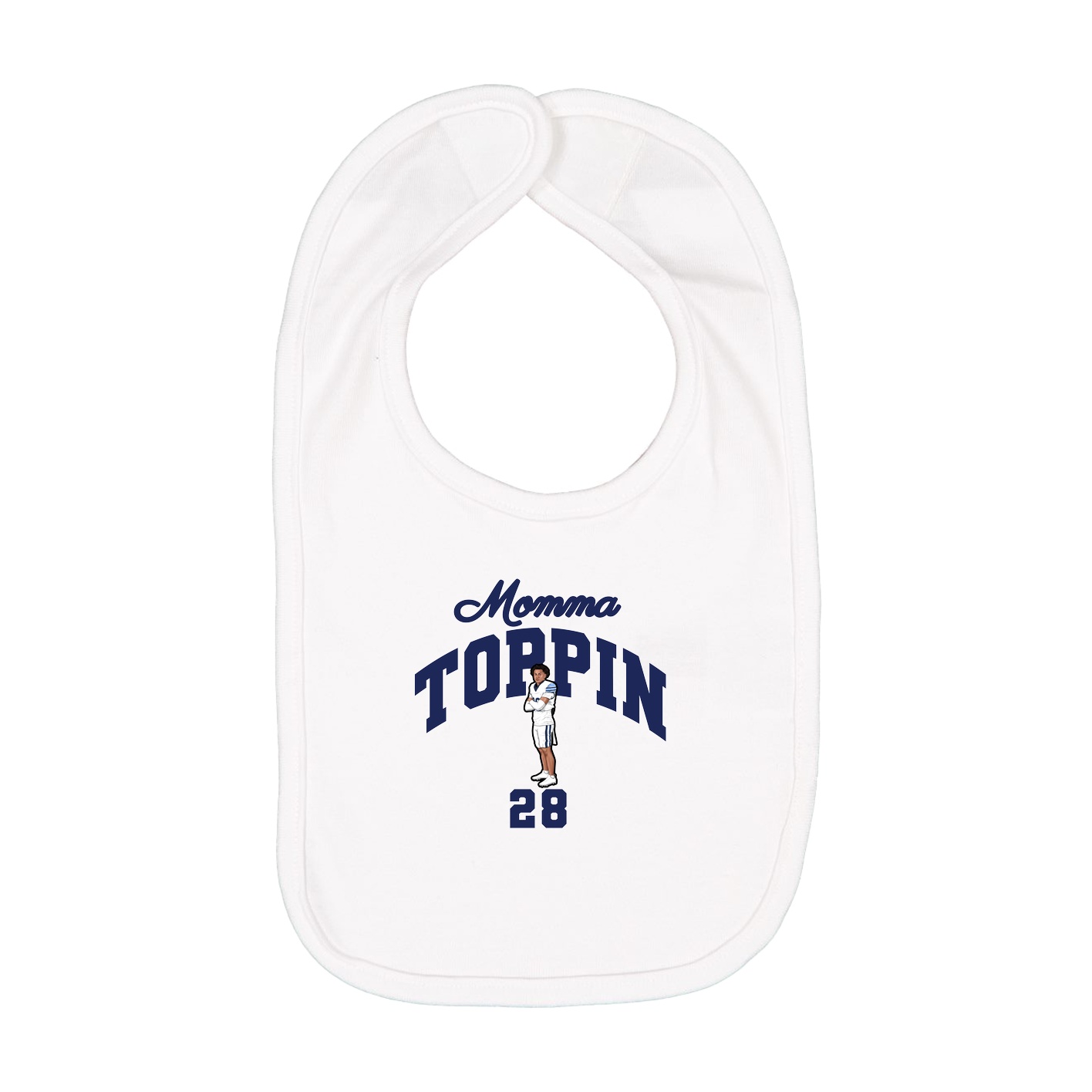 Infant Bib — Mothers Day Arch in White