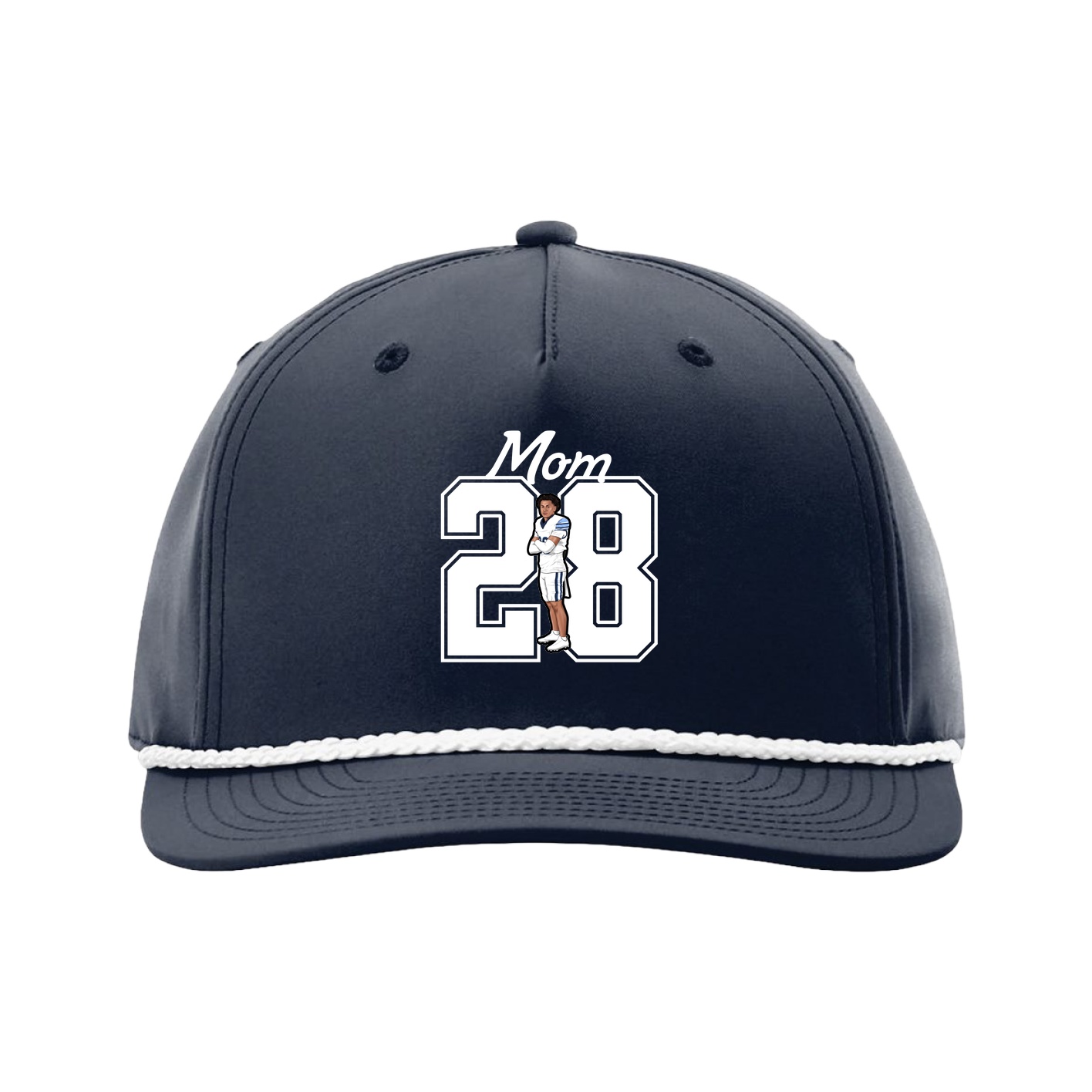 Five-Panel Classic Rope Cap — Mothers Day Shirsey in Navy