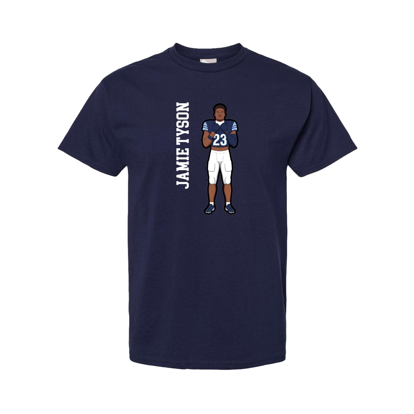 Youth Tee — Name Vertical in Navy