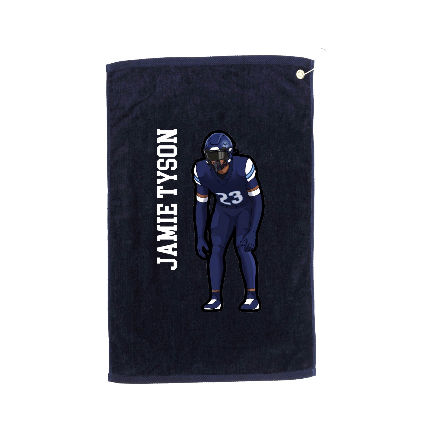 Golf Towel — Name Vertical in Navy