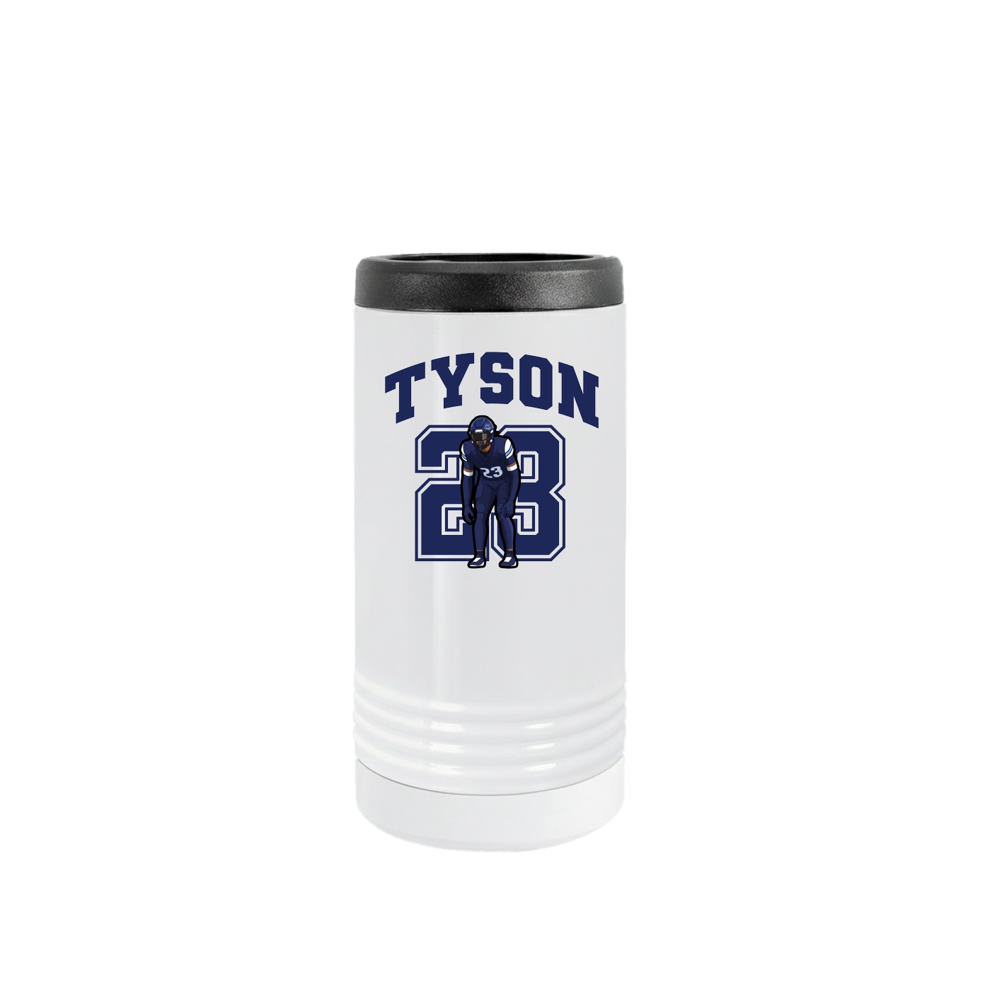Slim Beverage Holder — Number in White