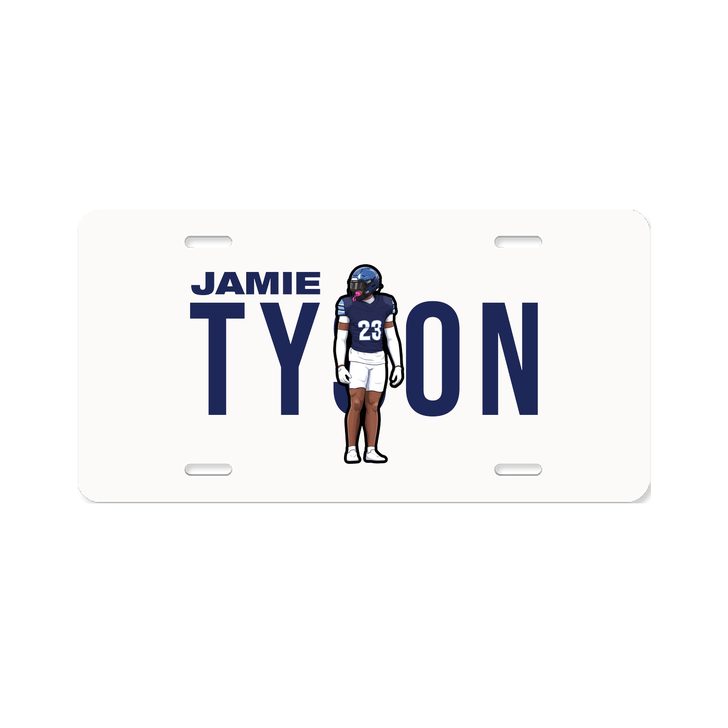 License Plate — Player Name in Classic