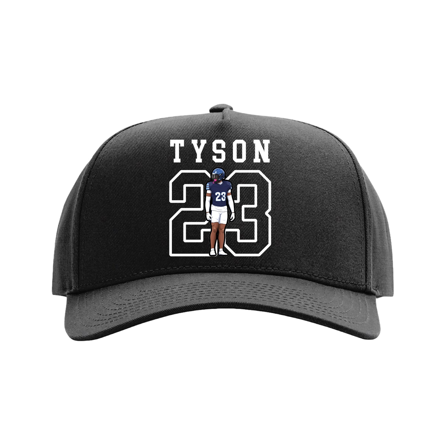 Full Fabric Five-Panel Champ Cap — Shirsey in Black