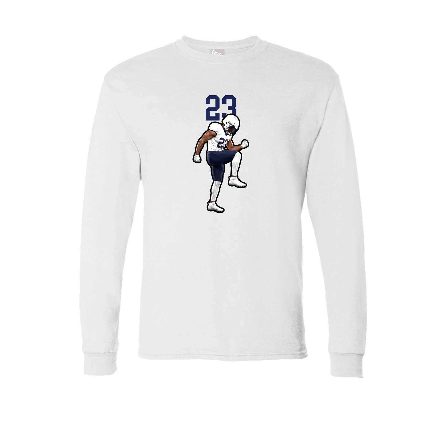 Long Sleeve Tee — Number Top in White