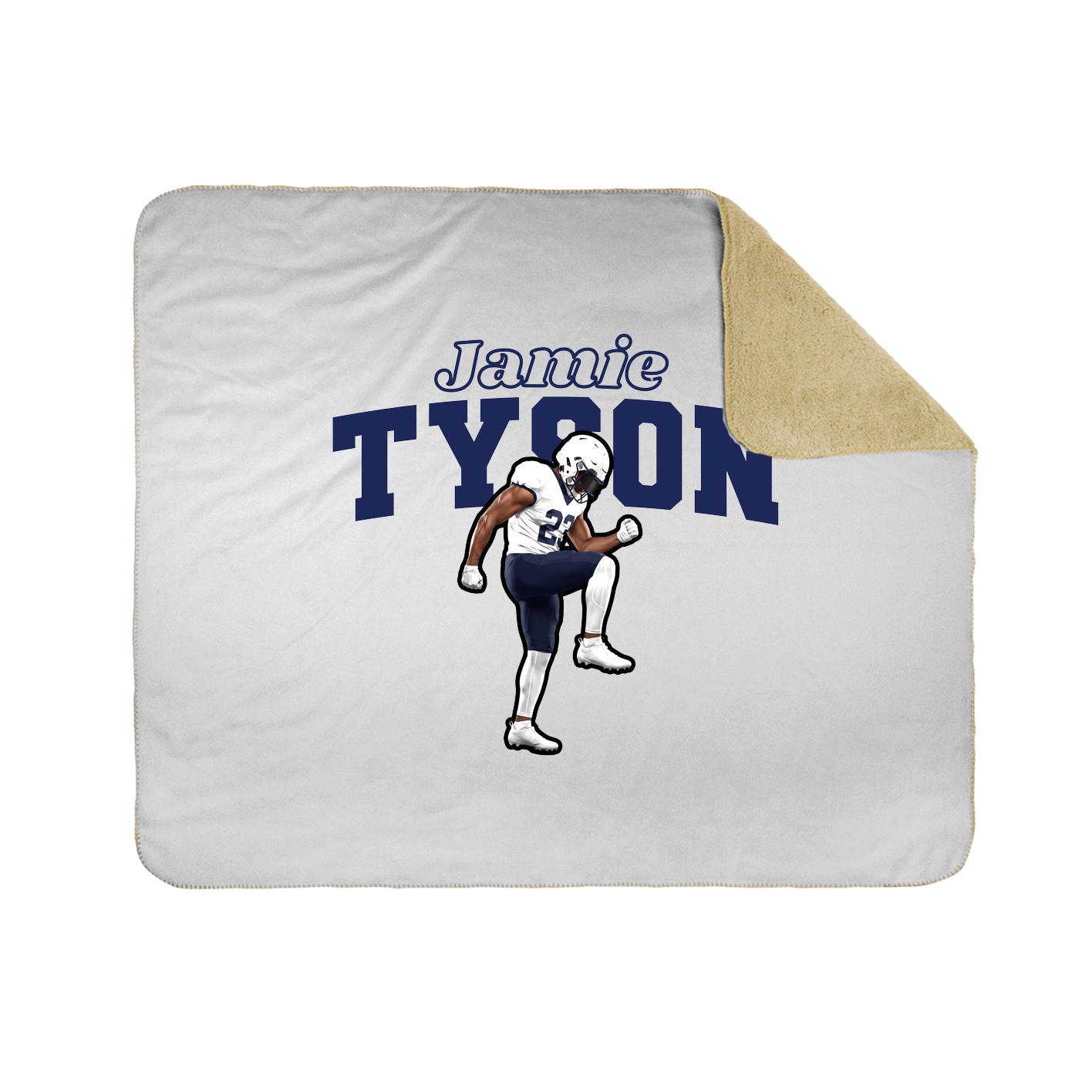 Throw Blanket — Name Arch in White